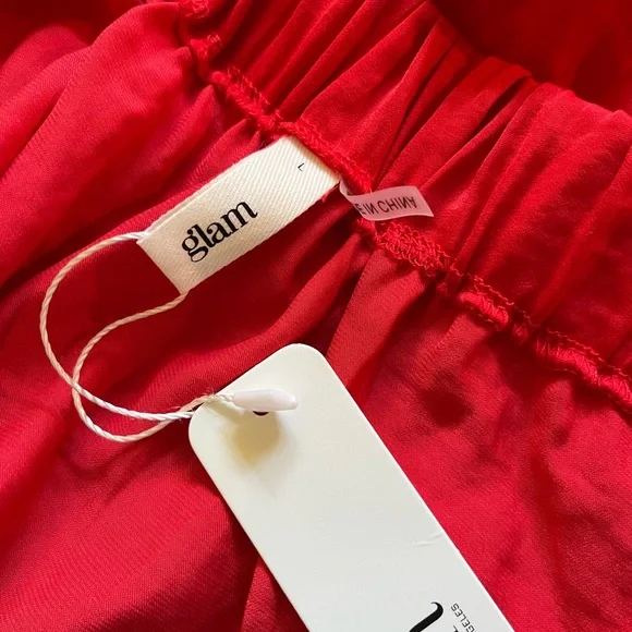 Glam Keyhole Red Halter NWT Large - Picture 6 of 11